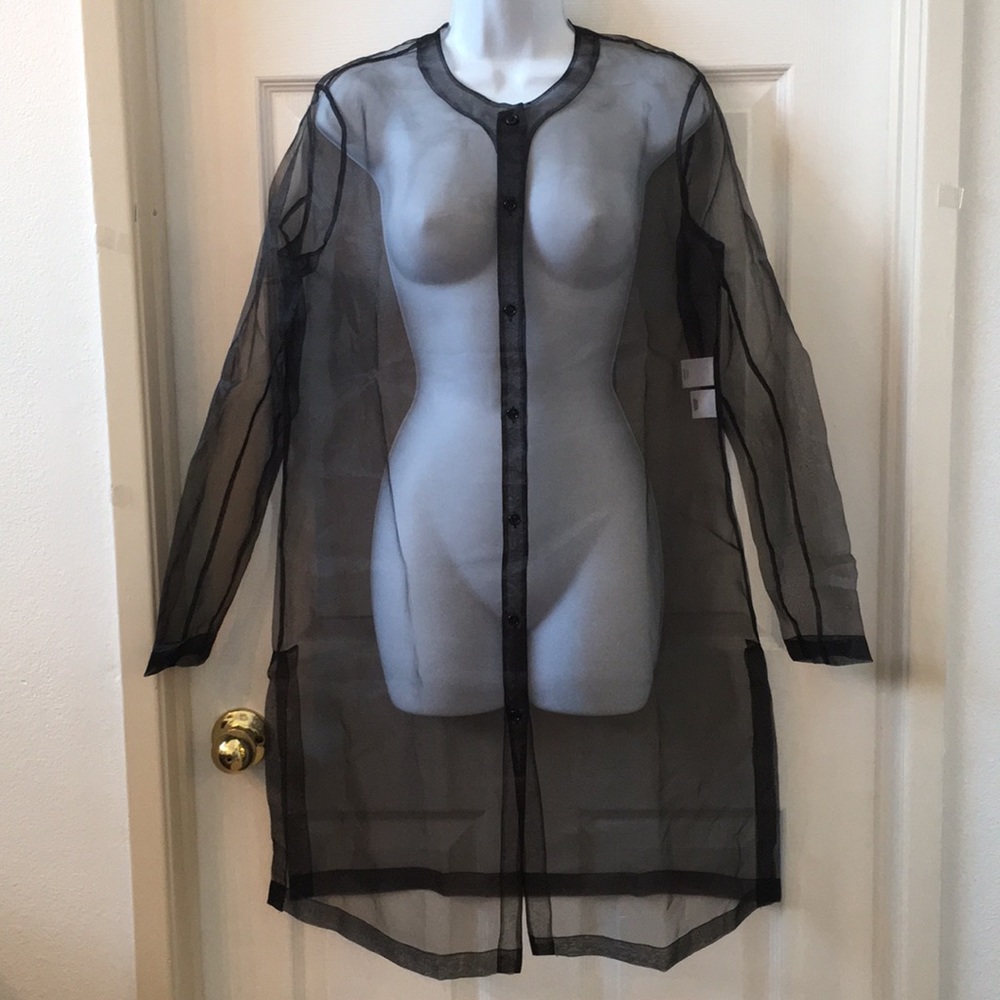 Anne Klein Organza Topper Cardigan/Swim Cover sz10